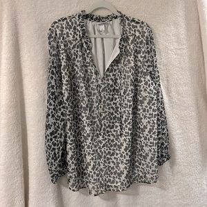 Animal print blouse